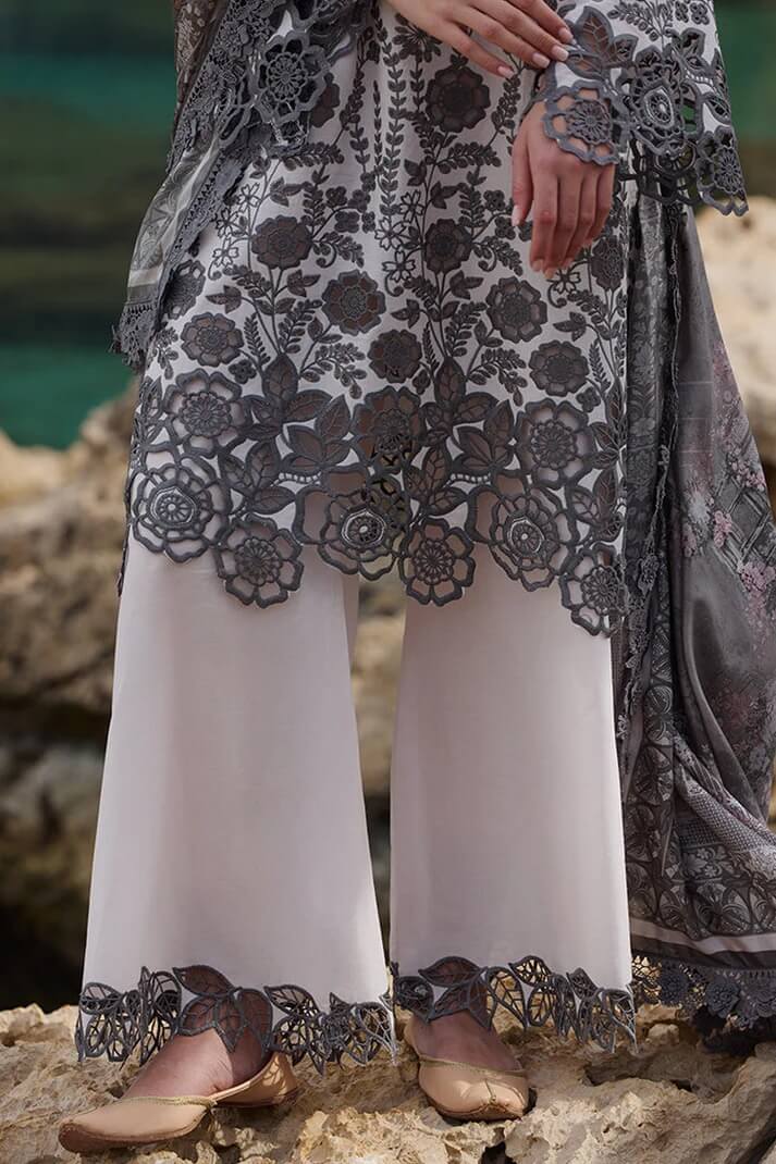 IMAGE LAWN 3PC - LAWN EMB SHIRT WITH CHIFFON PRINTED DUPATTA AND LAWN EMB TROUSER | RP-3710 - Rang Pasand