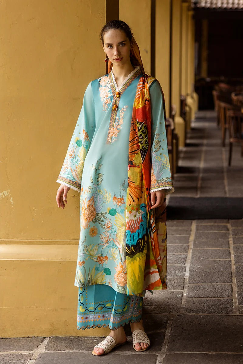 MUSHQ LAWN 3PC - LAWN PRINTED SHIRT WITH CHIFFON PRINTED DUPATTA AND LAWN PRINTED TROUSER | RP-2507