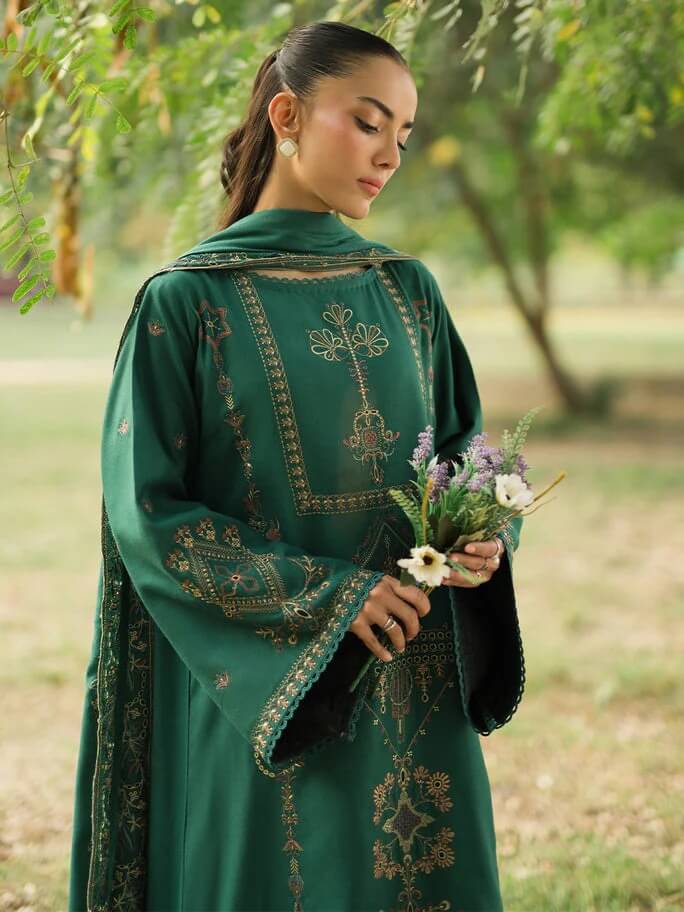 SAPPHIRE LAWN 3PC - LAWN EMB SHIRT WITH LAWN EMB DUPATTA AND LAWN DYED TROUSER | RP-3694