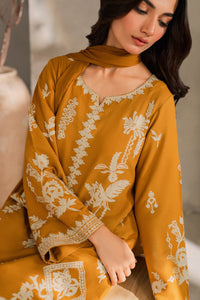 MIRANA-3PC DHANAK EMBROIDERED SHIRT WITH BAMBER CHIFFON DUPATTA AND TROUSER-BIC-4288