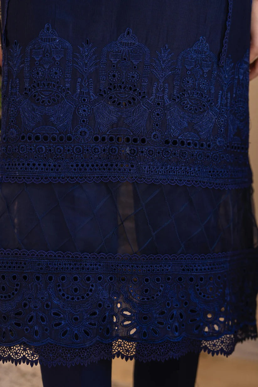 MIRAKHI LAWN 3PC - LAWN CHIKANKARI EMB SHIRT WITH JACQUARD LAWN DUPATTA AND LAWN DYED TROUSER | RP-5300