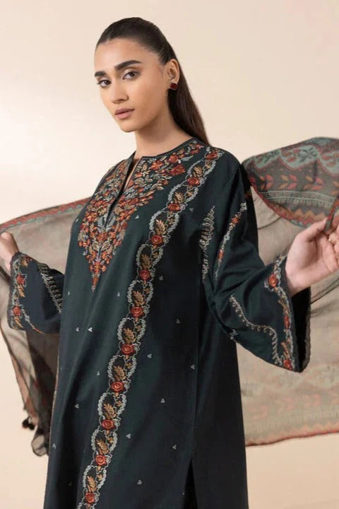 SAPPHIRE LAWN 3PC - LAWN EMB SHIRT WITH MONARK PRINTED DUPATTA AND LAWN DYED TROUSER | RP-3651
