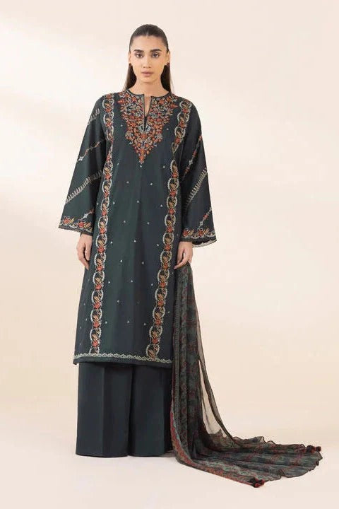 SAPPHIRE LAWN 3PC - LAWN EMB SHIRT WITH MONARK PRINTED DUPATTA AND LAWN DYED TROUSER | RP-3651