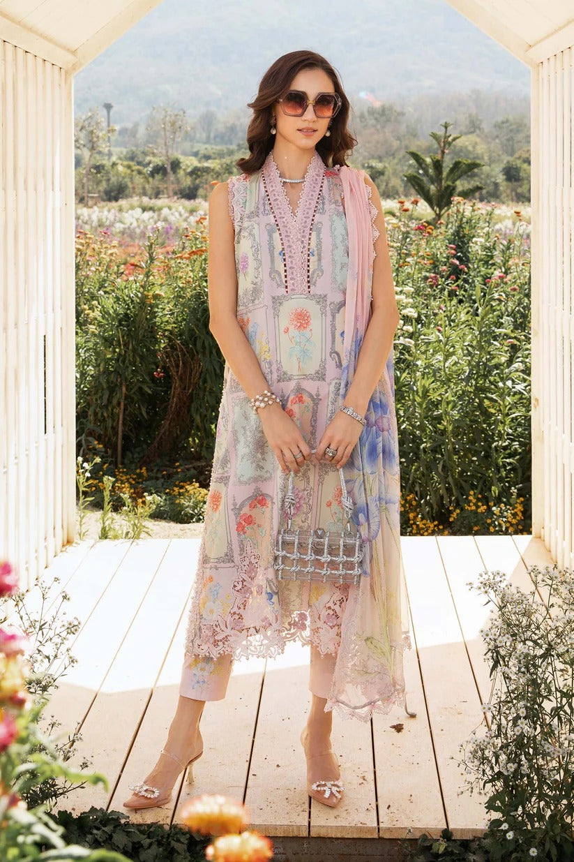 MARIA.B LAWN 3PC - LAWN EMB PRINTED SHIRT WITH CHIFFON PRINTED DUPATTA AND LAWN PRINTED TROUSER | RP-2522