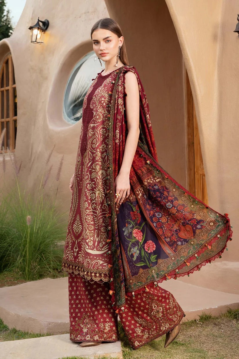 MARIA.B LAWN 3PC - LAWN EMB PRINTED SHIRT WITH CHIFFON PRINTED DUPATTA AND LAWN EMB PRINTED TROUSER | RP-2518