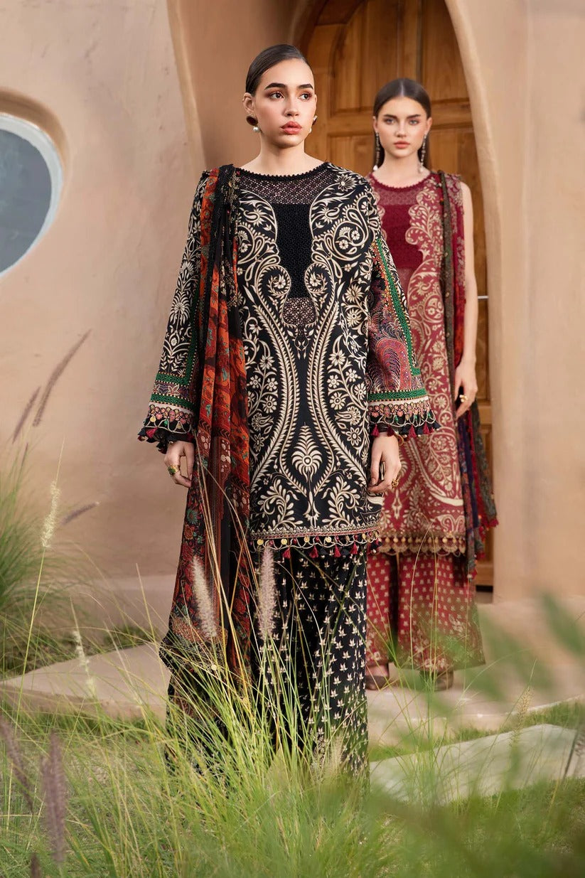MARIA.B LAWN 3PC - LAWN EMB PRINTED SHIRT WITH CHIFFON PRINTED DUPATTA AND LAWN EMB PRINTED TROUSER | RP-2517