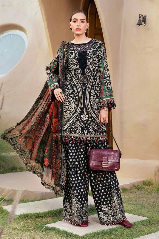 MARIA.B LAWN 3PC - LAWN EMB PRINTED SHIRT WITH CHIFFON PRINTED DUPATTA AND LAWN EMB PRINTED TROUSER | RP-2517