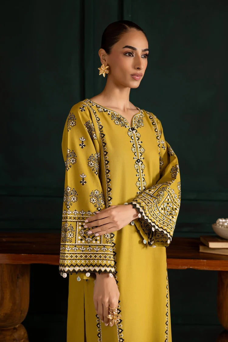 BATIK-2PC DHANAK EMBROIDERED SHIRT WITH DHANAK EMBROIDERED TROUSER-BIC-141