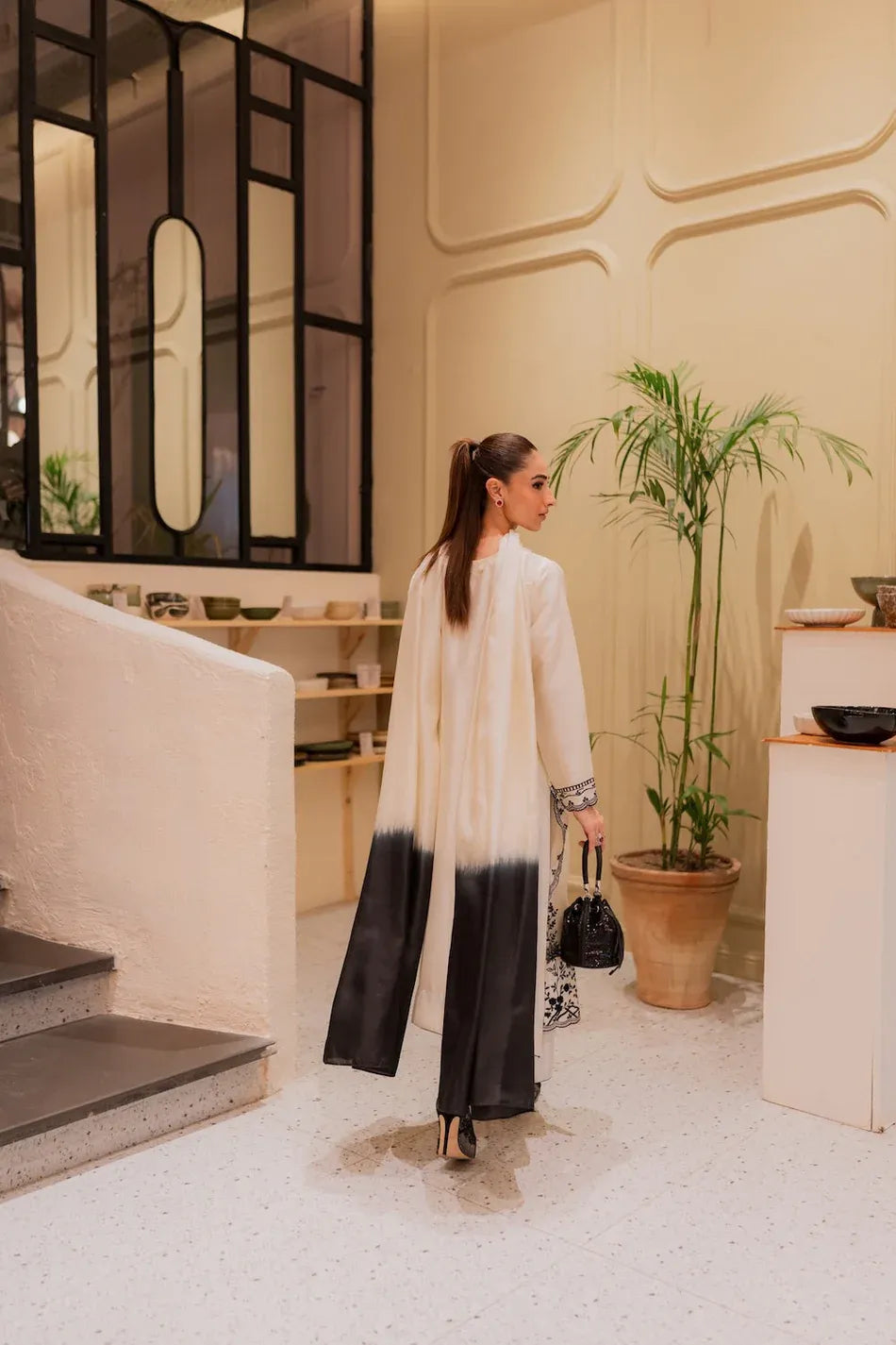 MIRANA-3PC LAWN EMBROIDERED SHIRT WITH BAMBER TYE&DYE CHIFFON DUPATTA AND TROUSER-RP-4563