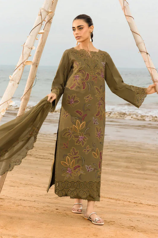 RANG RASIYA-3PC LAWN EMBROIDERED SHIRT WITH CHIFFON EMBROIDERED DUPATTA & TROUSER-RP-4514