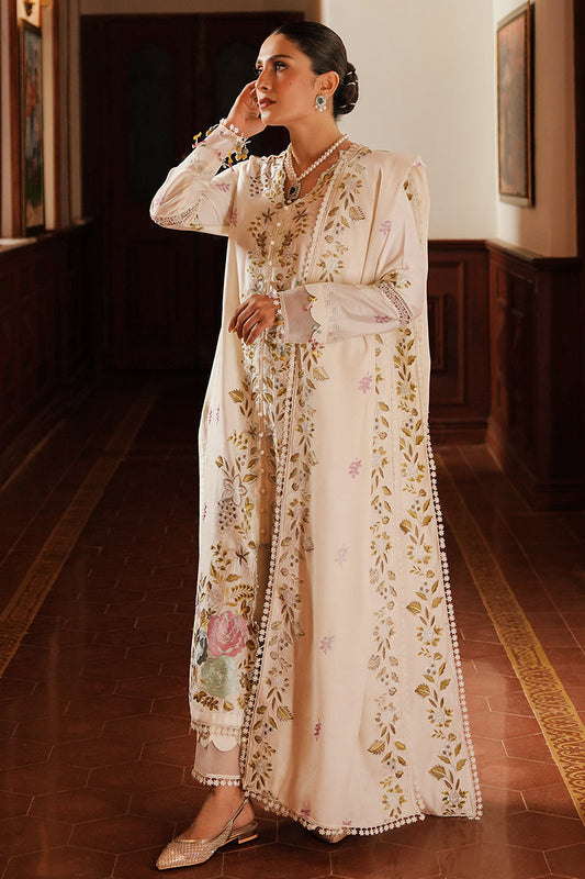 CROSS STITCH-3PC DHANAK EMBROIDERED SHIRT WITH DHANAK EMBROIDERED SHAWL AND TROUSER BIC-4161