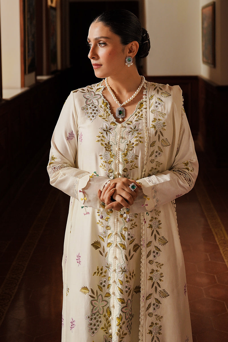 CROSS STITCH-3PC DHANAK EMBROIDERED SHIRT WITH DHANAK EMBROIDERED SHAWL AND TROUSER BIC-4161