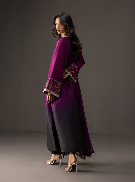 ZAINAB CHOTANI-3PC SHAMOZ SILK PRINT EMBROIDERED SHIRT WITH SOFT SILK PRINT DUPATTA & SILK TROUSER BIC-1716