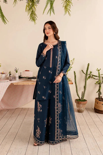 BATIK- 3PC DHANAK EMBROIDERED SHIRT DHANAK EMBROIDERED DUPATTA AND TROUSER-RP-3289