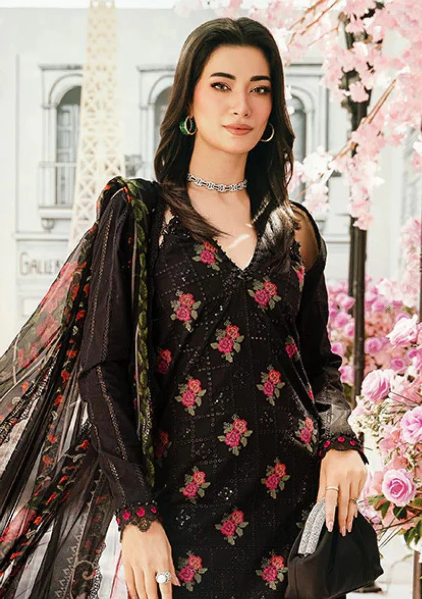 MARIA.B LAWN 3PC - LAWN EMB SHIRT WITH MONARK PRINTED DUPATTA AND LAWN DYED TROUSER | RP-3775
