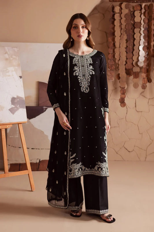 BATIK-3PC DHANAK EMBROIDERED SHIRT WITH CHIFFON EMBROIDERED DUPATTA AND TROUSER BIC-4155