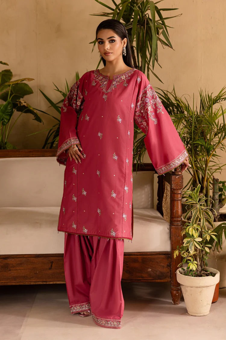 BATIK-2PC DHANAK EMBROIDERED SHIRT & EMBROIDERED TROUSER-BIC-114