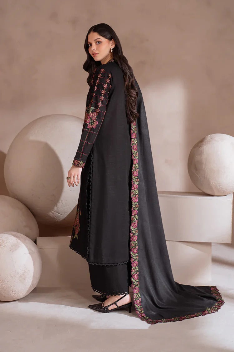 IZNIK-3PC DHANAK EMBROIDERED SHIRT WITH CHIFFON EMBROIDERED DUPATTA & TROUSER-BIC-4134