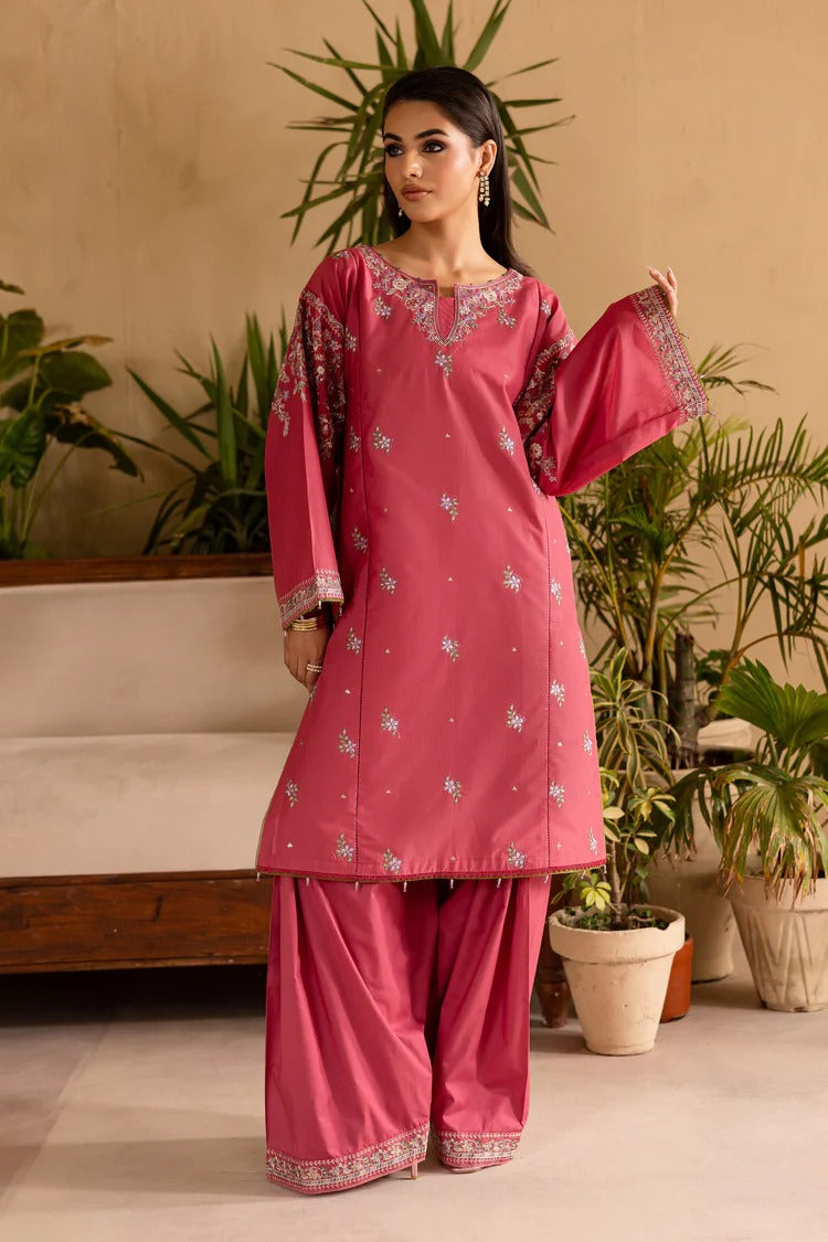 BATIK-2PC DHANAK EMBROIDERED SHIRT & EMBROIDERED TROUSER-BIC-114
