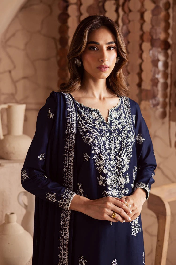 BATIK-3PC DHANAK EMBROIDERED SHIRT WITH CHIFFON EMBROIDERED DUPATTA AND EMB TROUSER BIC-4180
