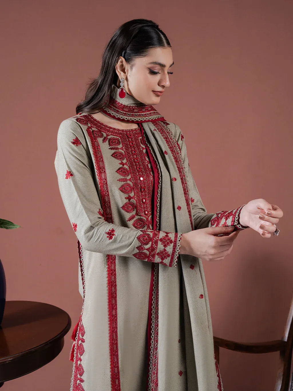 ASIM JOFA-3PC LAWN EMBROIDERED SHIRT WITH LAWN EMBROIDERED DUPATTA AND LAWN TROUSER-RP-4529