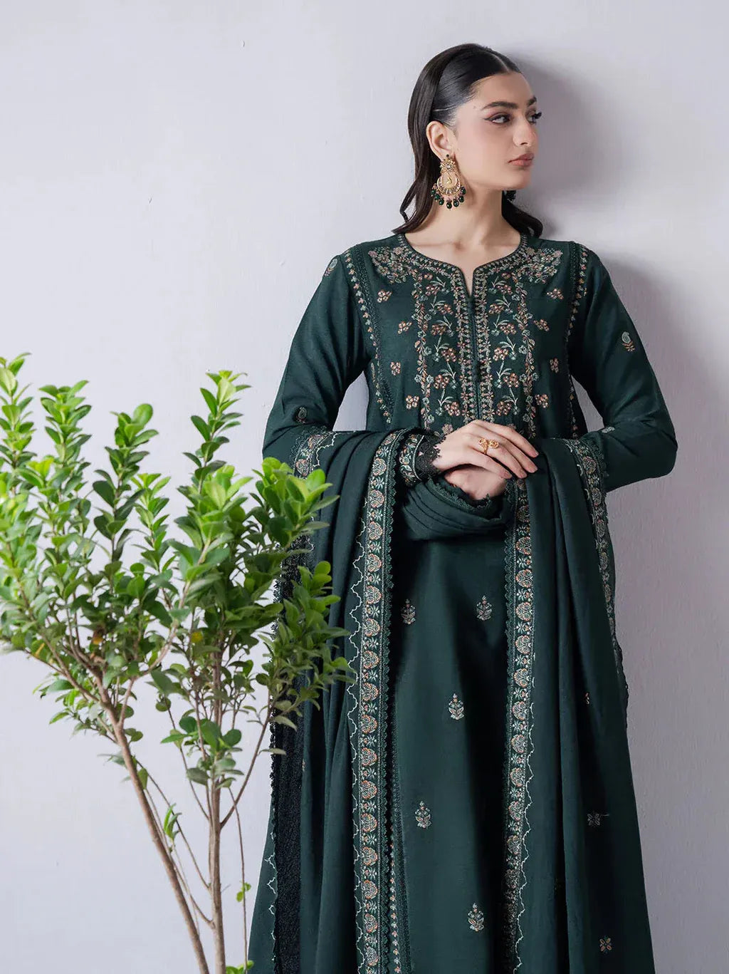 ASIM JOFA-3PC LAWN EMBROIDERED SHIRT WITH LAWN EMBROIDERED DUPATTA & TROUSER-RP-4682