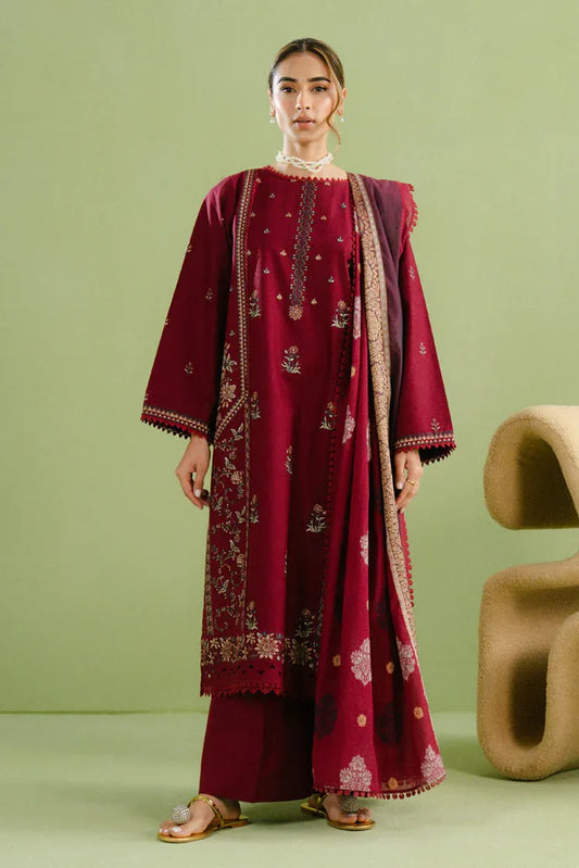 SAPPHIRE-3PC LAWN EMBROIDERED SHIRT WITH CHIFFON PRINTED DUPATTA AND TROUSER-RP-4627