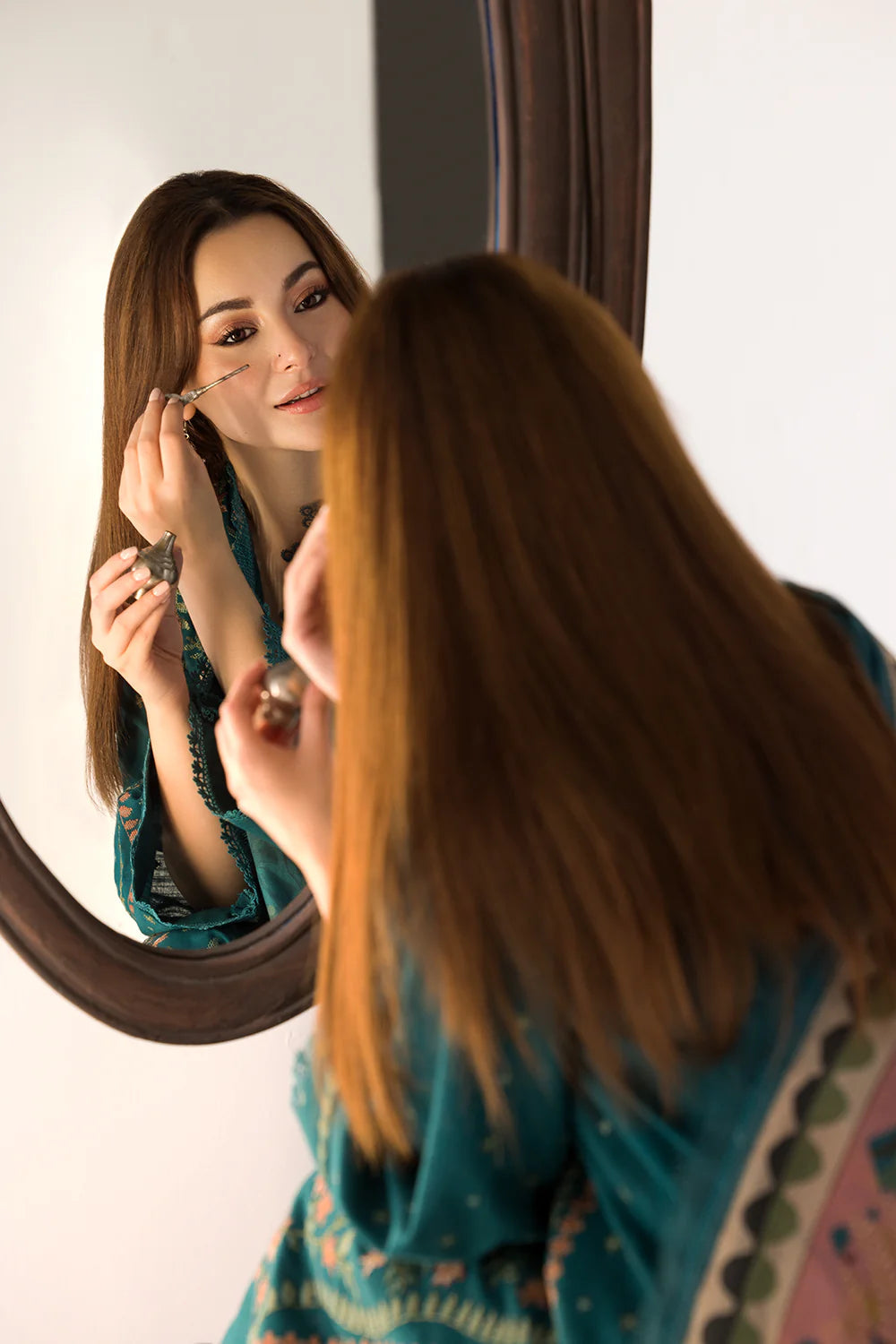 SOBIA NAZIR-3PC DHANAK EMBROIDERED SHIRT WITH COUTRAI PRINTED SHAWL AND TROUSER-BIC-4037