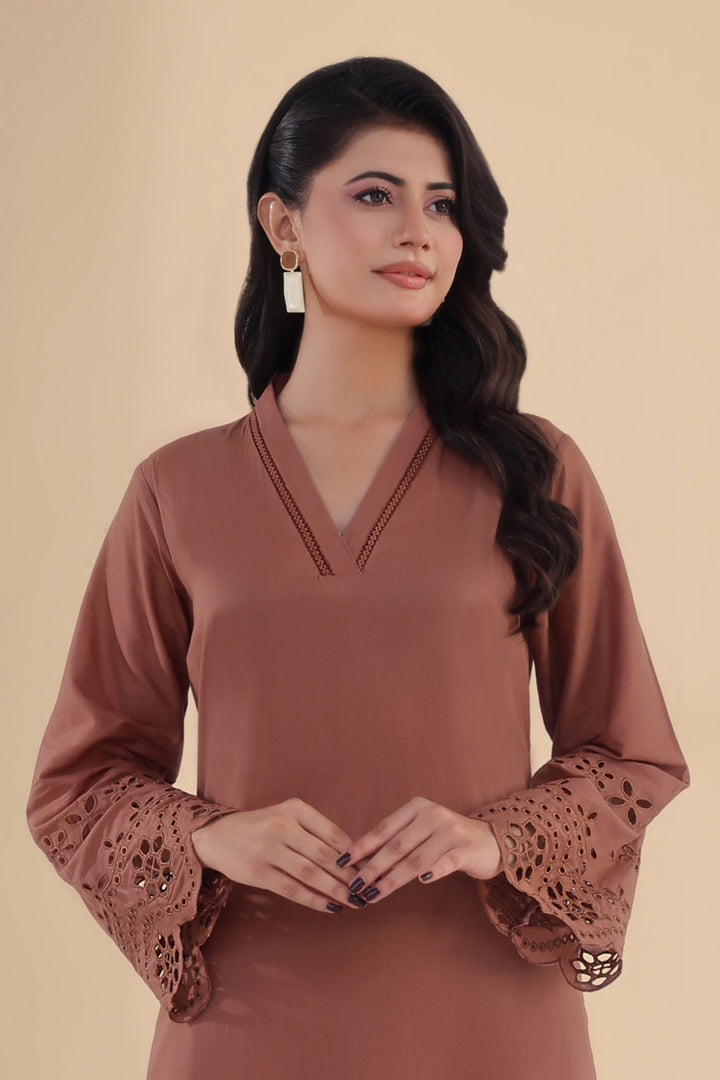 SAPPHIRE-3PC DHANAK EMBROIDERED SHIRT WITH KHADDI NET EMB DUPATTA AND TROUSER-BIC-4263