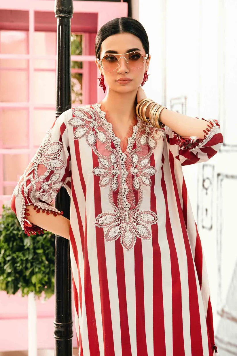 MARIA.B LAWN 3PC - LAWN EMB PRINTED SHIRT WITH CHIFFON PRINTED DUPATTA AND LAWN PRINTED TROUSER | RP