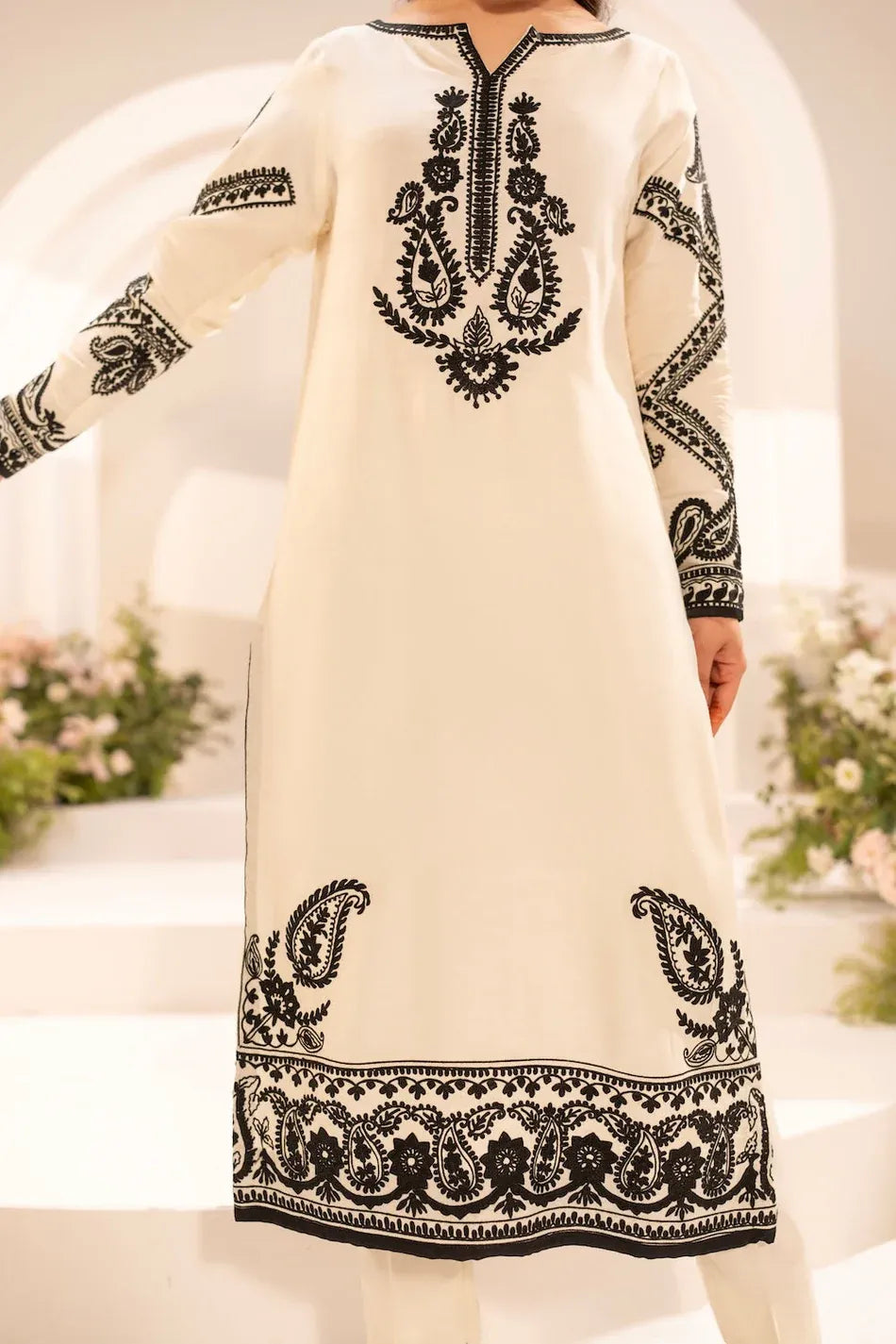 MIRANA-3PC LAWN EMBROIDERED SHIRT WITH KHADDI NET EMBROIDERED DUPATTA & TROUSER-RP-4701