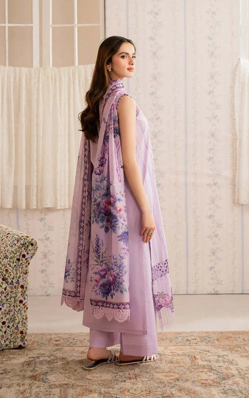 ASIFA NABEEL LAWN 3PC - LAWN EMB SHIRT WITH MONARK PRINTED DUPATTA AND LAWN DYED TROUSER | RP-3756