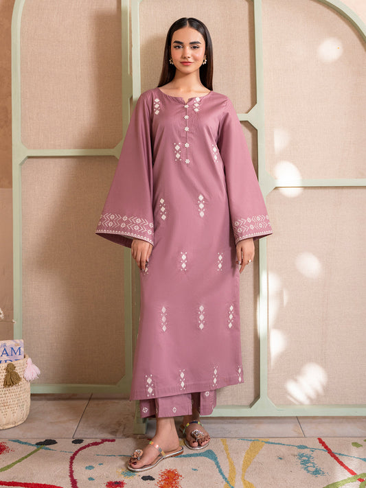 IZEL-2PC DHANAK EMBROIDERED SHIRT WITH DHANAK EMBROIDERED TROUSER-BIC-103