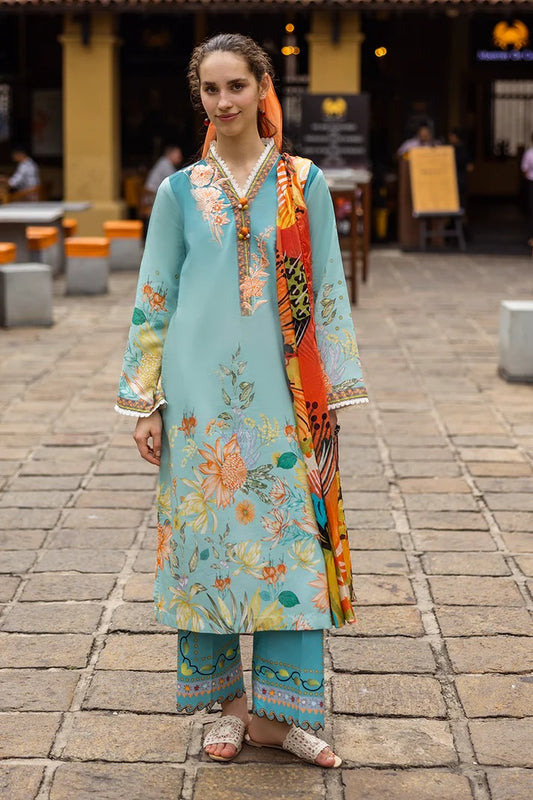 MUSHQ LAWN 3PC - LAWN PRINTED SHIRT WITH CHIFFON PRINTED DUPATTA AND LAWN PRINTED TROUSER | RP-2507