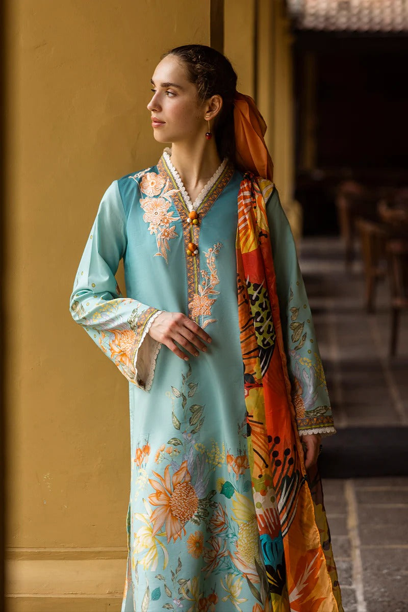 MUSHQ LAWN 3PC - LAWN PRINTED SHIRT WITH CHIFFON PRINTED DUPATTA AND LAWN PRINTED TROUSER | RP-2507