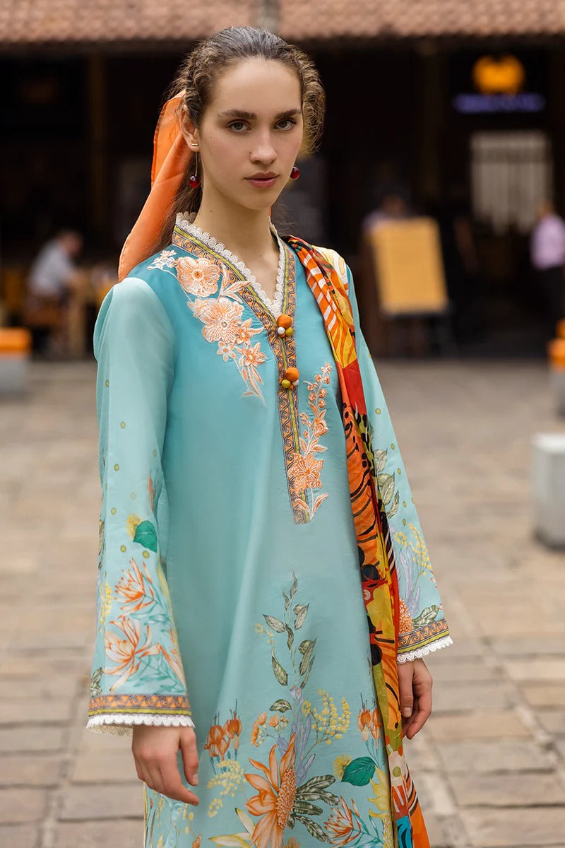 MUSHQ LAWN 3PC - LAWN PRINTED SHIRT WITH CHIFFON PRINTED DUPATTA AND LAWN PRINTED TROUSER | RP-2507