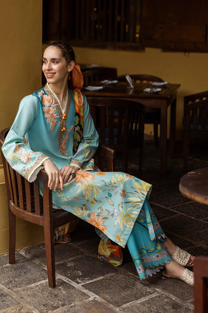 MUSHQ LAWN 3PC - LAWN PRINTED SHIRT WITH CHIFFON PRINTED DUPATTA AND LAWN PRINTED TROUSER | RP-2507