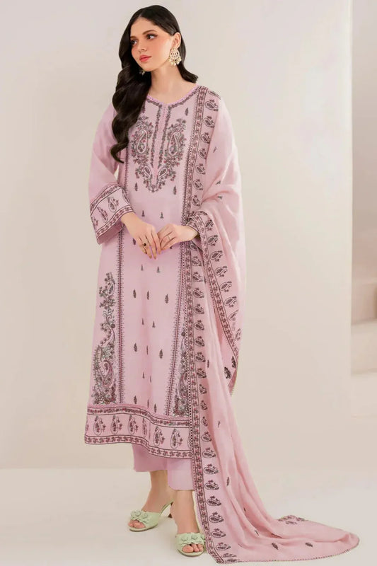 GARNET-3PC LAWN EMBROIDERED SHIRT WITH LAWN EMBROIDERED DUPATTA AND TROUSER-RP-4713