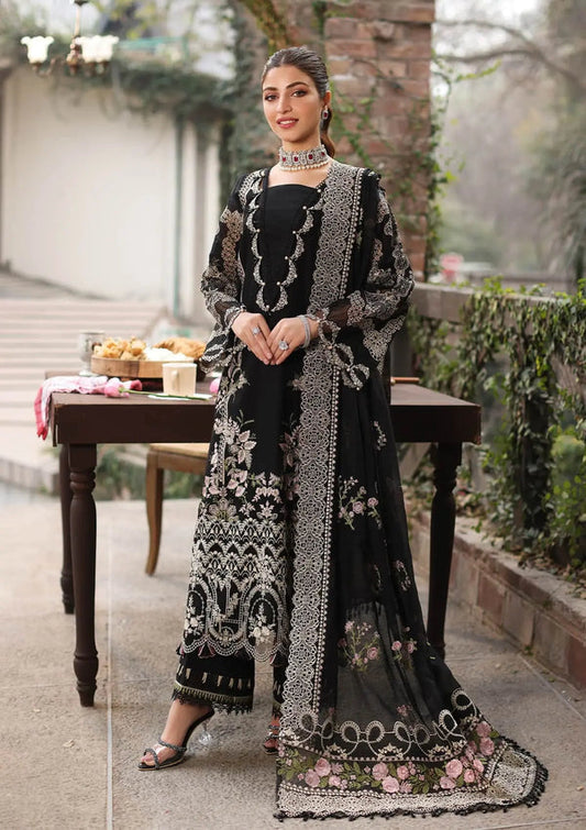 ASIM JOFA-3PC DHANAK EMBROIDERED SHIRT WITH DHANAK EMBROIDERED SHAWL AND TROUSER -BIC-4426