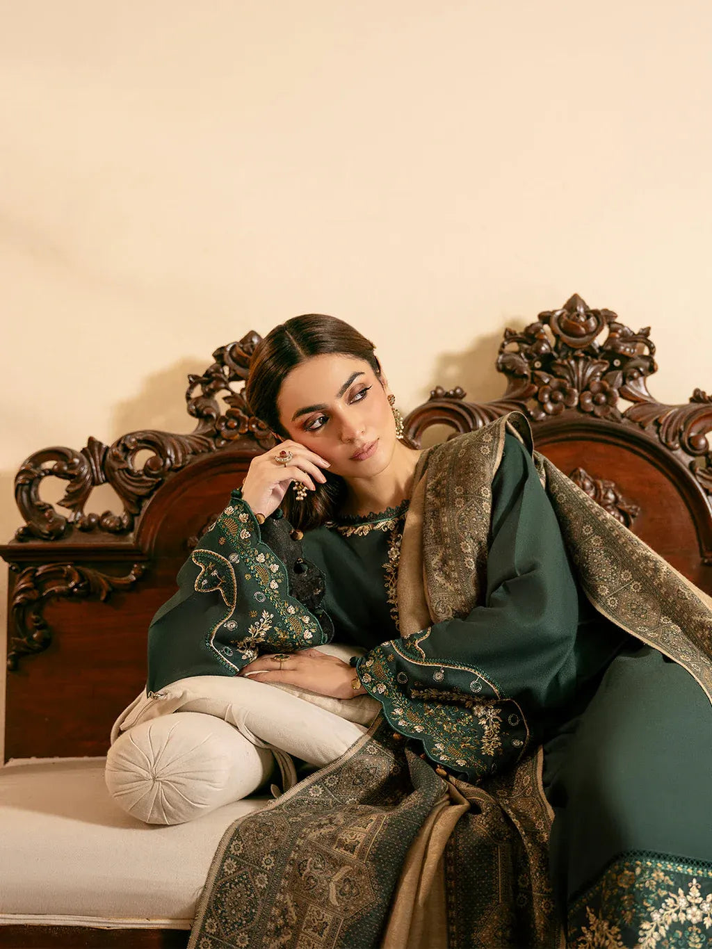 IZEL-3PC LAWN EMBROIDERED SHIRT WITH CHIFFON PRINT DUPATTA AND TROUSER-RP-4671