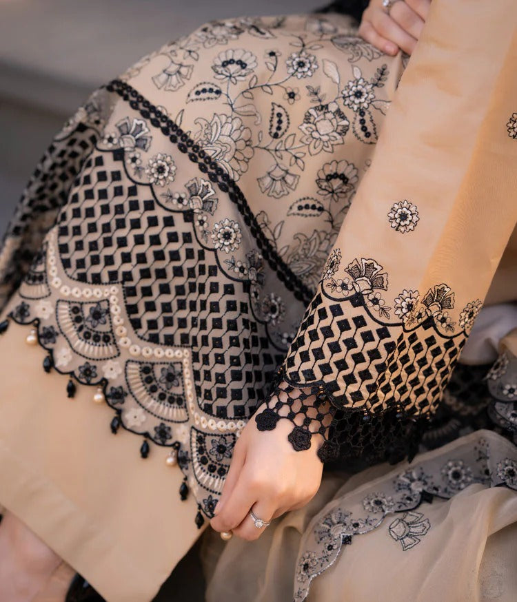 SAPPHIRE LAWN 3PC - LAWN SEQUENCE EMB SHIRT WITH CHIFFON EMB DUPATTA AND LAWN DYED TROUSER | RP-3750