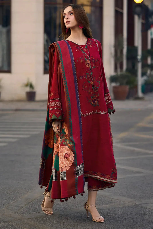 CHARIZMA-3PC LAWN EMBROIDERED SHIRT WITH CHIFFON PRINT DUPATTA AND EMB TROUSER-RP-4756 - Rang Pasand