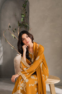 MIRANA-3PC DHANAK EMBROIDERED SHIRT WITH BAMBER CHIFFON DUPATTA AND TROUSER-BIC-4288