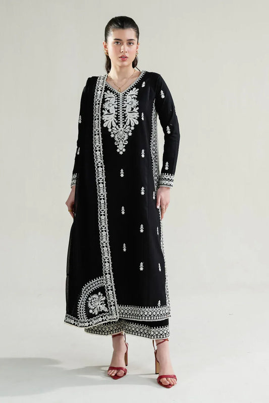 ZAIB-3PC LAWN EMBROIDERED SHIRT WITH KHADDI NET EMBROIDERED DUPATTA AND TROUSER-RP-4778
