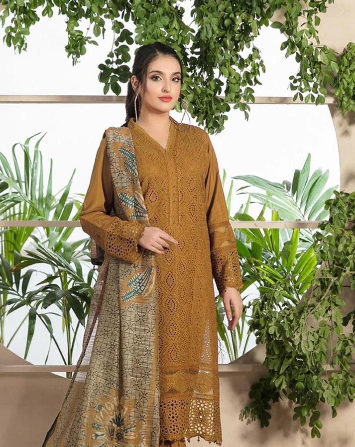 Zainab Chotani Chikenkari Lawn Emb 3Pcs 1036 rangpasand.com 02