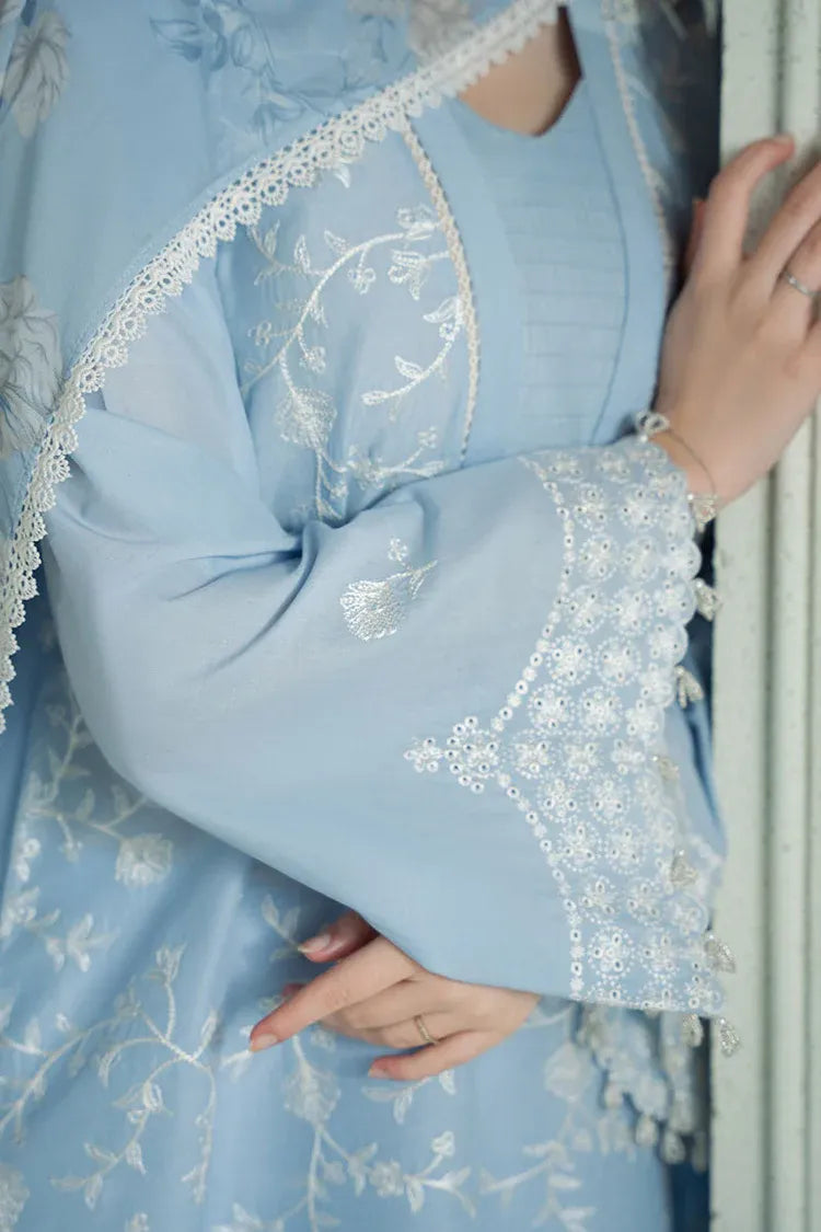 CROSS STITCH-3PC LAWN EMBROIDERED SHIRT WITH CHIFFON PRINTED DUPATTA AND TROUSER-RP-4612