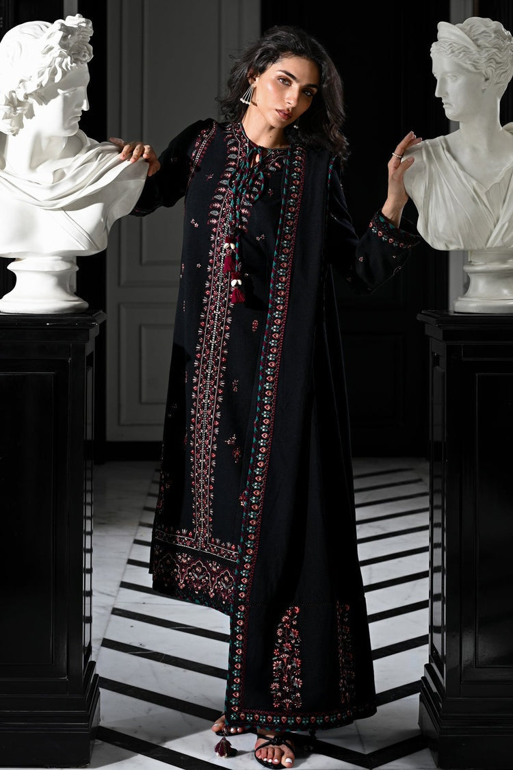BATIK-3PC DHANAK EMBROIDERED SHIRT WITH DHANAK EMBROIDERED SHAWL AND TROUSER-BIC-4340