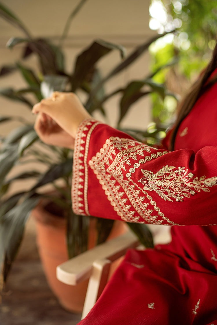 URGE-2PC DHANAK EMBROIDERED SHIRT AND EMBROIDRED TROUSER-BIC-131