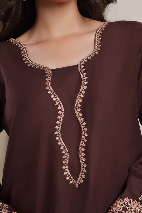 BATIK-3PC DHANAK EMBROIDERED SHIRT WITH COURTRAI PRINTED SHAWL AND TROUSER-BIC-4277