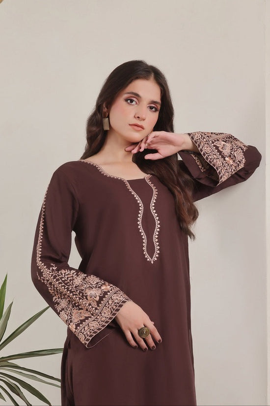 BATIK-3PC DHANAK EMBROIDERED SHIRT WITH COURTRAI PRINTED SHAWL AND TROUSER-BIC-4277